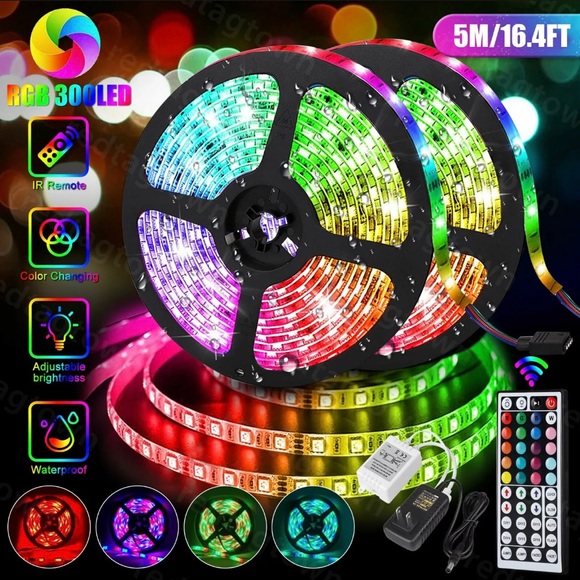 5M 16.4FT RGB Waterproof Led Light Stripes - Picture 1 of 10
